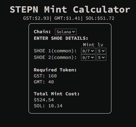 trip calculator mint